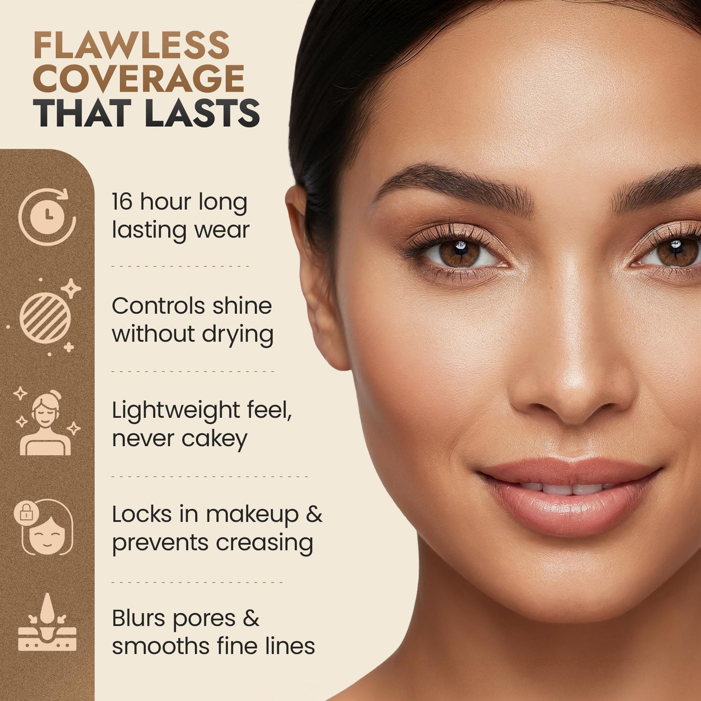 Organic Pressed Setting Powder - Talc-Free & Non-Toxic Translucent Powder with Matte Finish - Oil Absorbing, Pore Minimizing, 16 Hour Wear for All