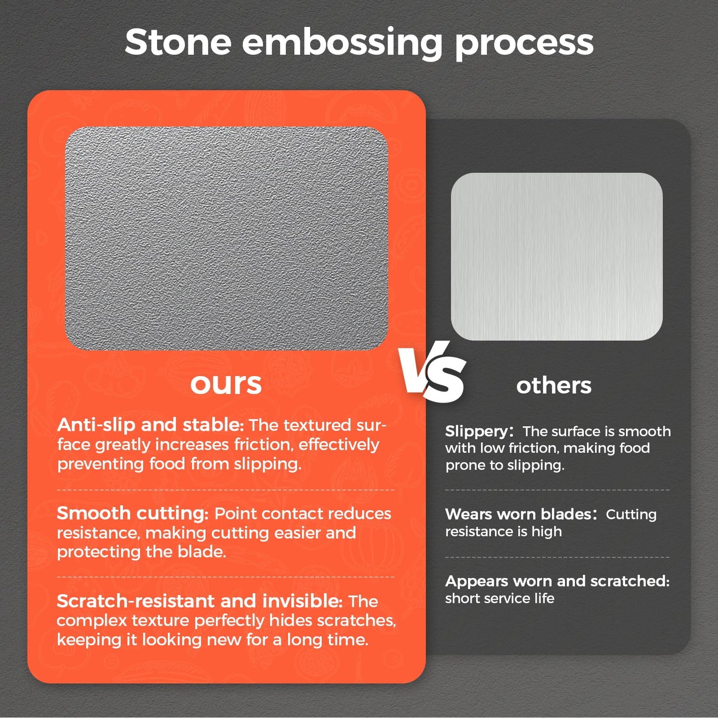 Sumzzz Stainless Steel Cutting Board for Kitchen, 2-in-1 Double-Sided Chopping Board, Food Grade Stainless Steel/PP, Easy to Clean, Large Size…