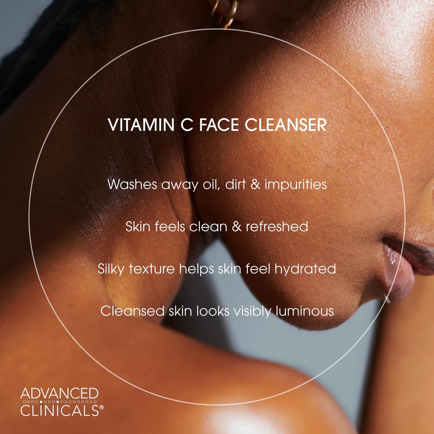 Advanced Clinicals Gentle Vitamin C Face Wash For Women & Men | Citrus Scented Gel Facial Cleanser Soap | Aloe Vera + Ferulic Acid Hydrating Foaming