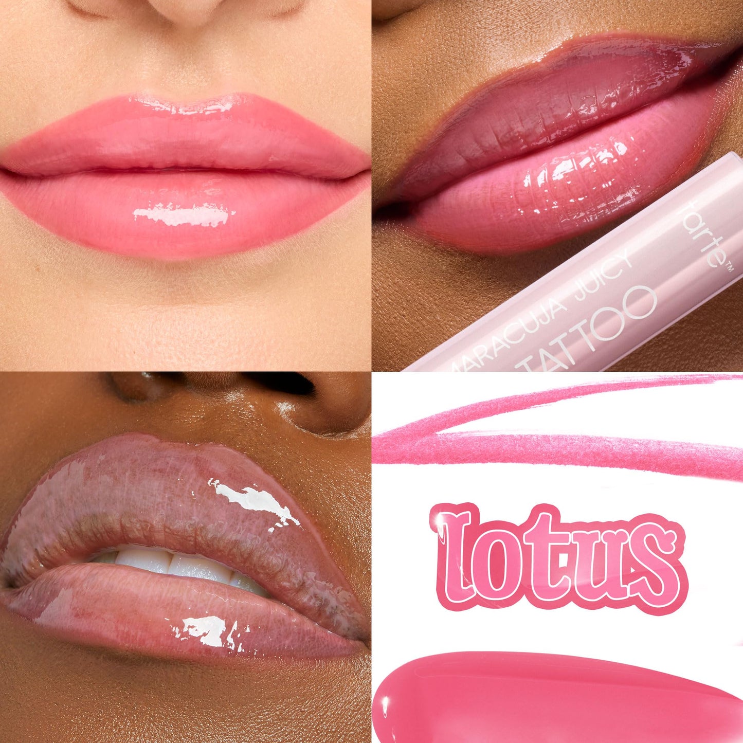 tarte maracuja juicy lip tattoo - Transfer Proof Lip Stain Tint & Nourishing Gloss Combo, 2 in 1 Lipgloss Makeup with Hyaluronic Acid and Vitamin E
