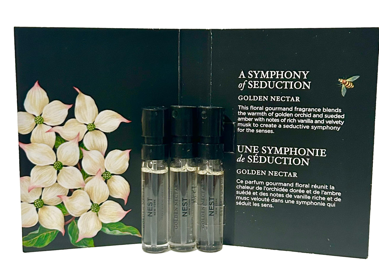 NEST GOLDEN NECTAR Sample Perfume Parfum 1.5 ml / 0.05 fl.oz - Vial Spray Set of 3 Vials (1457)