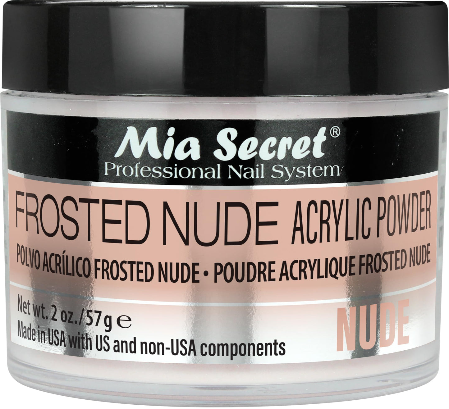Mia Secret Frosted Nude Acrylic Powder MADE IN USA multiple sizes (2 oz.) Beauty & Personal Care Mia Secret