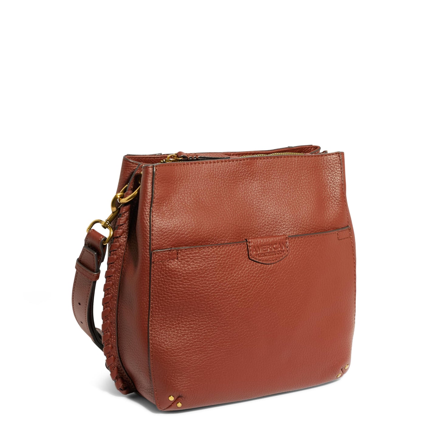 American Leather Co. Luca Triple Entry Crossbody Bag, Seabreeze, 100% Genuine Leather Purse, Multi-Pocket Crossbody Sling Bag with Adjustable Straps…