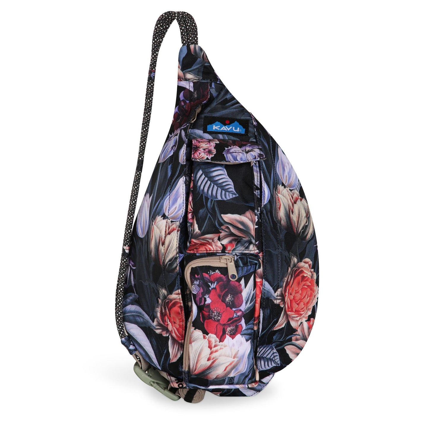 KAVU Mini Rope Sling Pack with Adjustable Rope Shoulder Strap, Winter Bliss