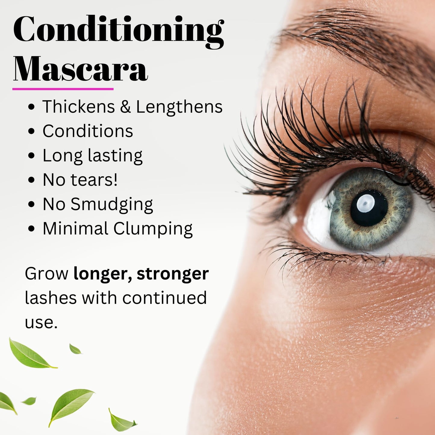 Fifth & Skin NATURLASH Natural Mascara (BLACK) Hypoallergenic for Sensitive Eyes - New Formula - New Packaging! Vegan - Cruelty, Gluten, Nut & Paraben