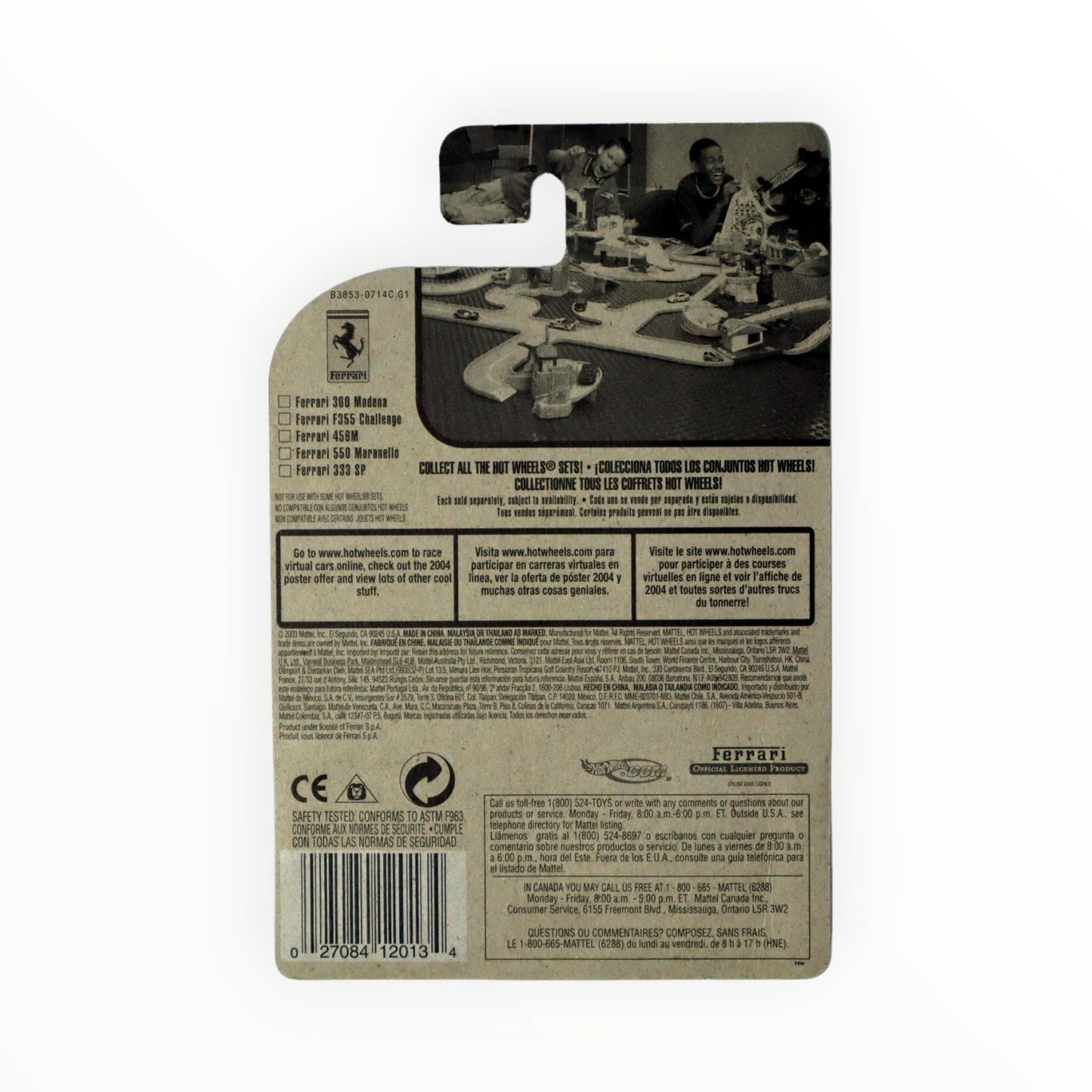 Hot Wheels Ferrari Heat 5/5 Ferrari 333 SP #132 Year: 2004 New - Near Mint