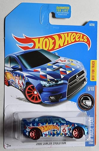 Hot Wheels 2016 HW Race Team 2008 Mitsubishi Lancer Evolution 6/250, Blue