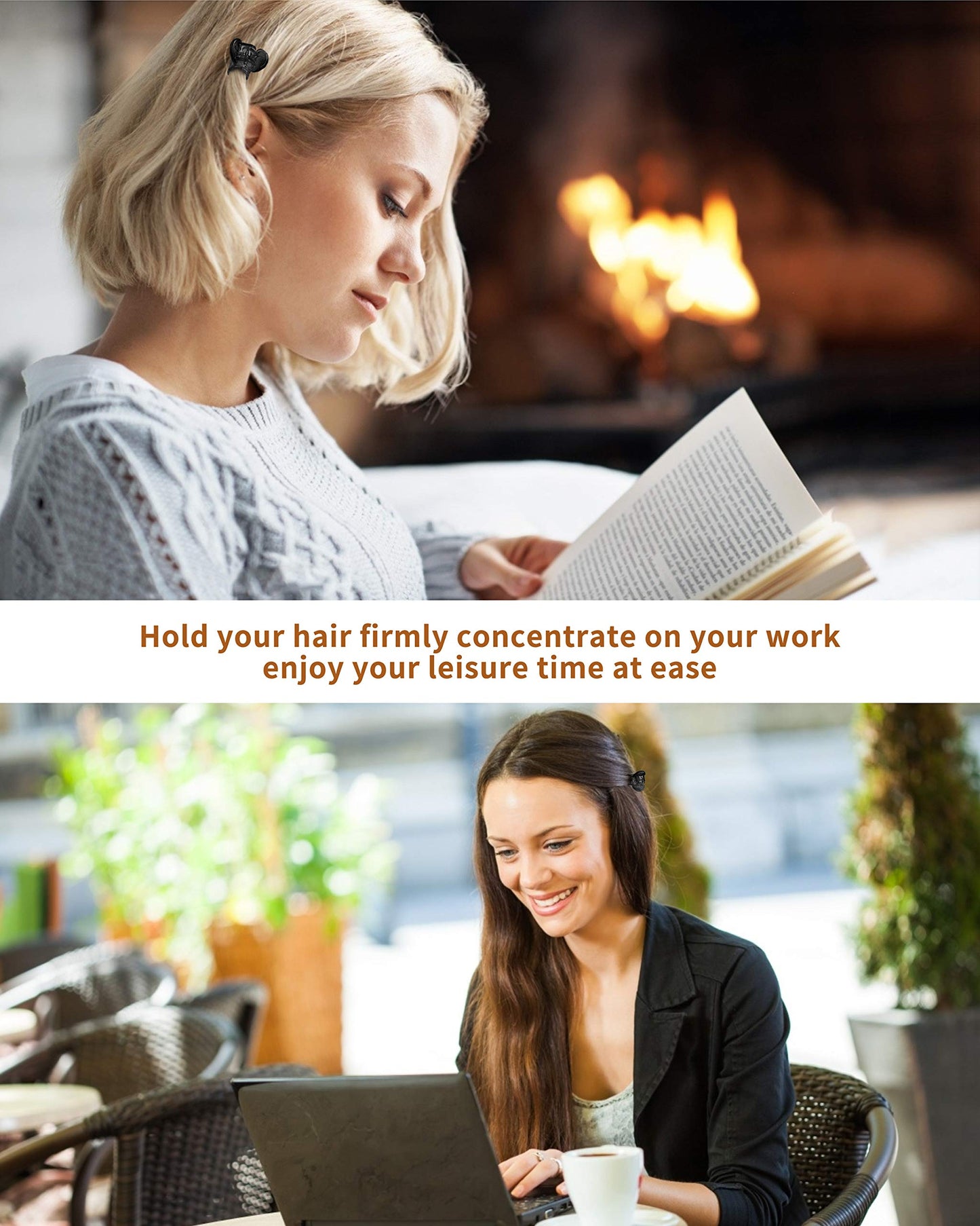 Mini Claw Hair Clips Set - 78 Tiny Plastic Clips in 3 Colors for Women and Girls