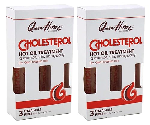 Queen Helene Cholesterol Hot Oil Treatment 3 Ct 1 Ounce Tubes (Pack of 2)