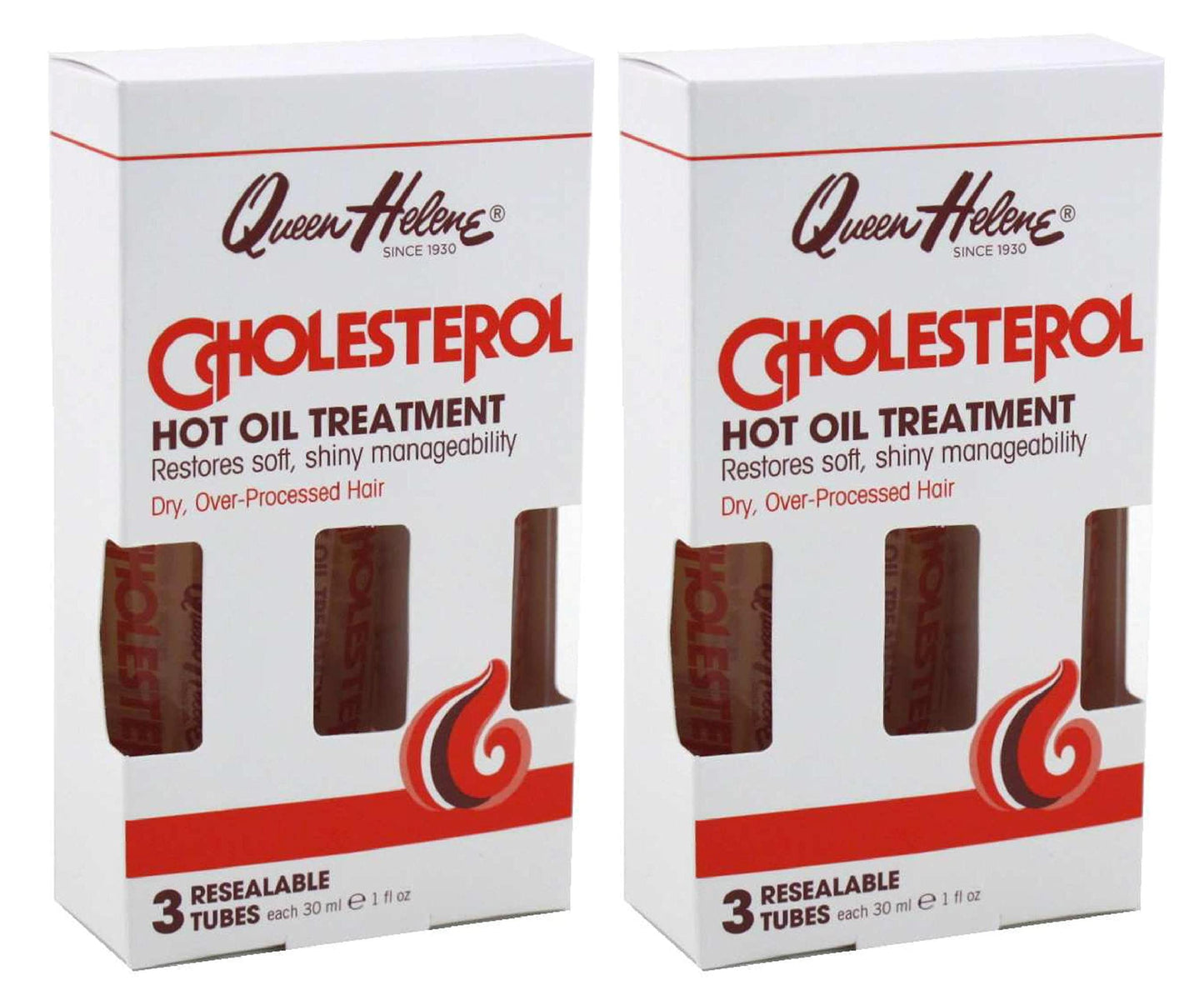 Queen Helene Cholesterol Hot Oil Treatment 3 Ct 1 Ounce Tubes (Pack of 2)