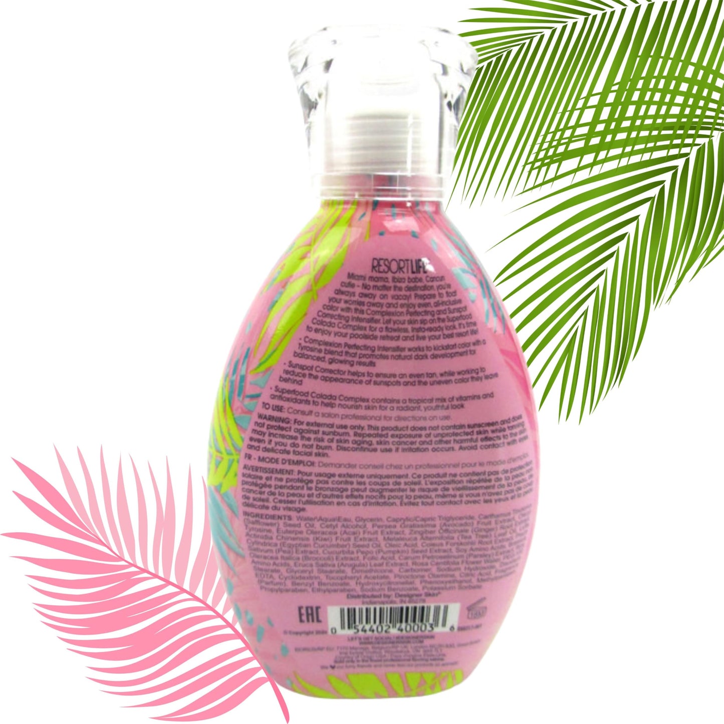 Australian Gold Designer Skin Resort Life Intensifier Tanning Bed Lotion, Complexion Perfecting with Sunspot Corrector 8.5 fluid ounces, White