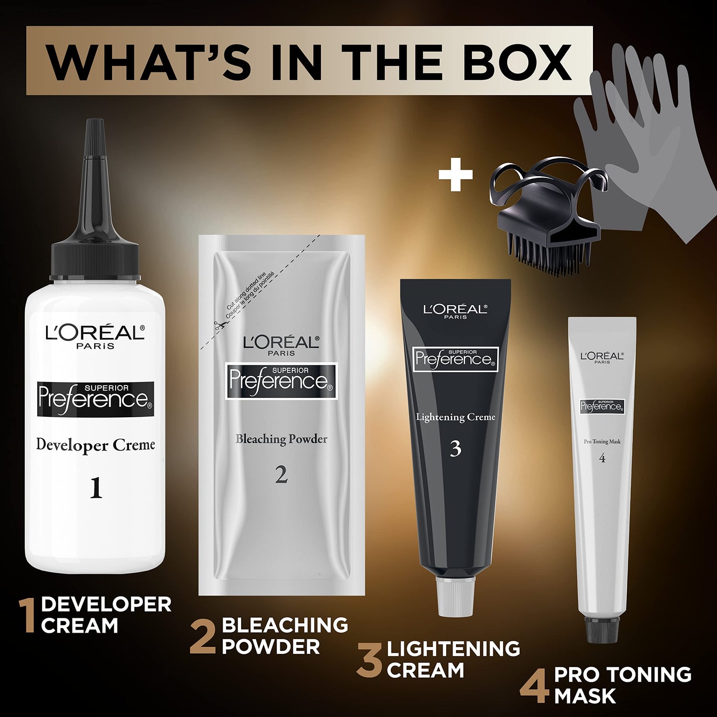 L'Oreal Paris Superior Preference Balayage Kit, Hair Dye for At-Home Highlighting with Pro Toning Mask, Dark Blonde to Light Brown, 1 Kit