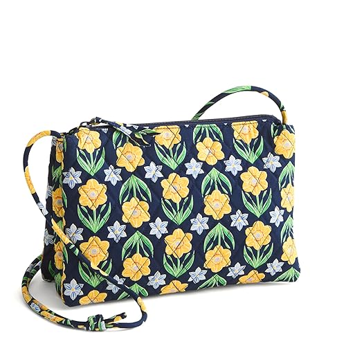 Premium Cotton Foxbury Crossbody Bag, Daffodils, One Size