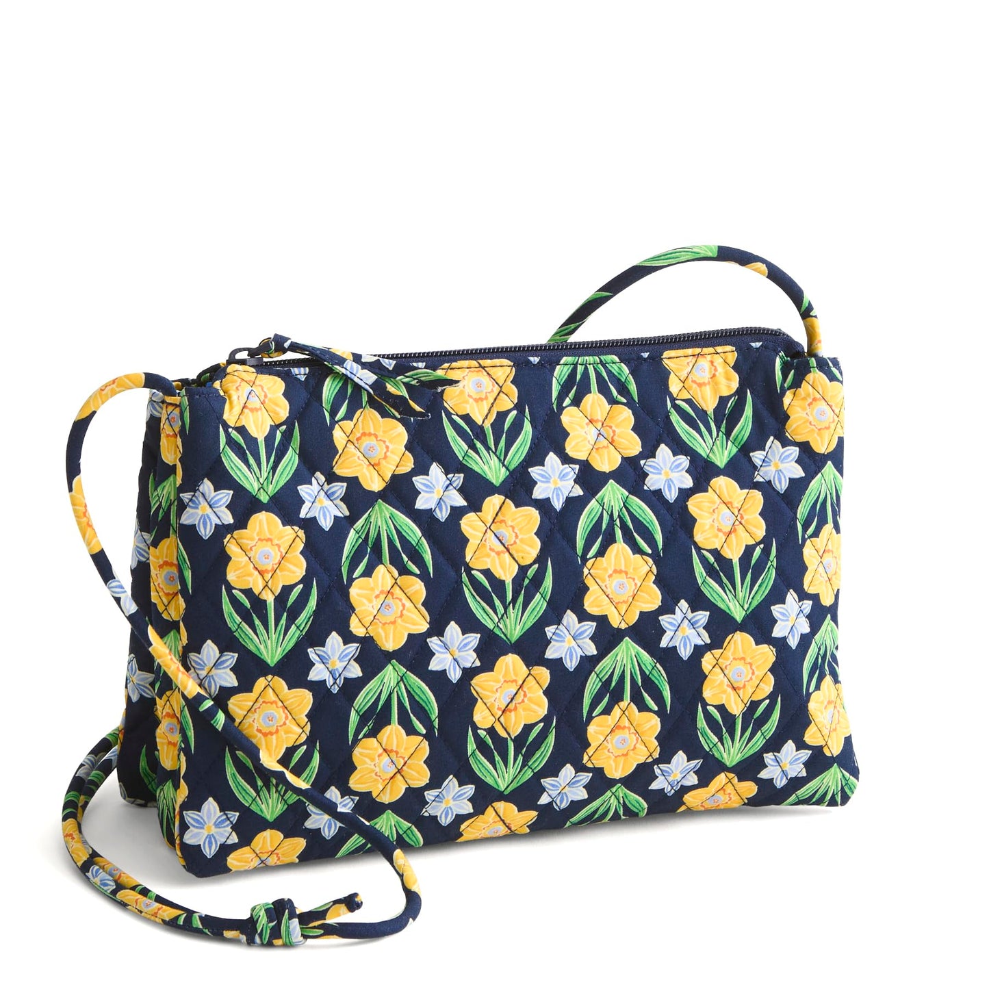 Premium Cotton Foxbury Crossbody Bag, Daffodils, One Size