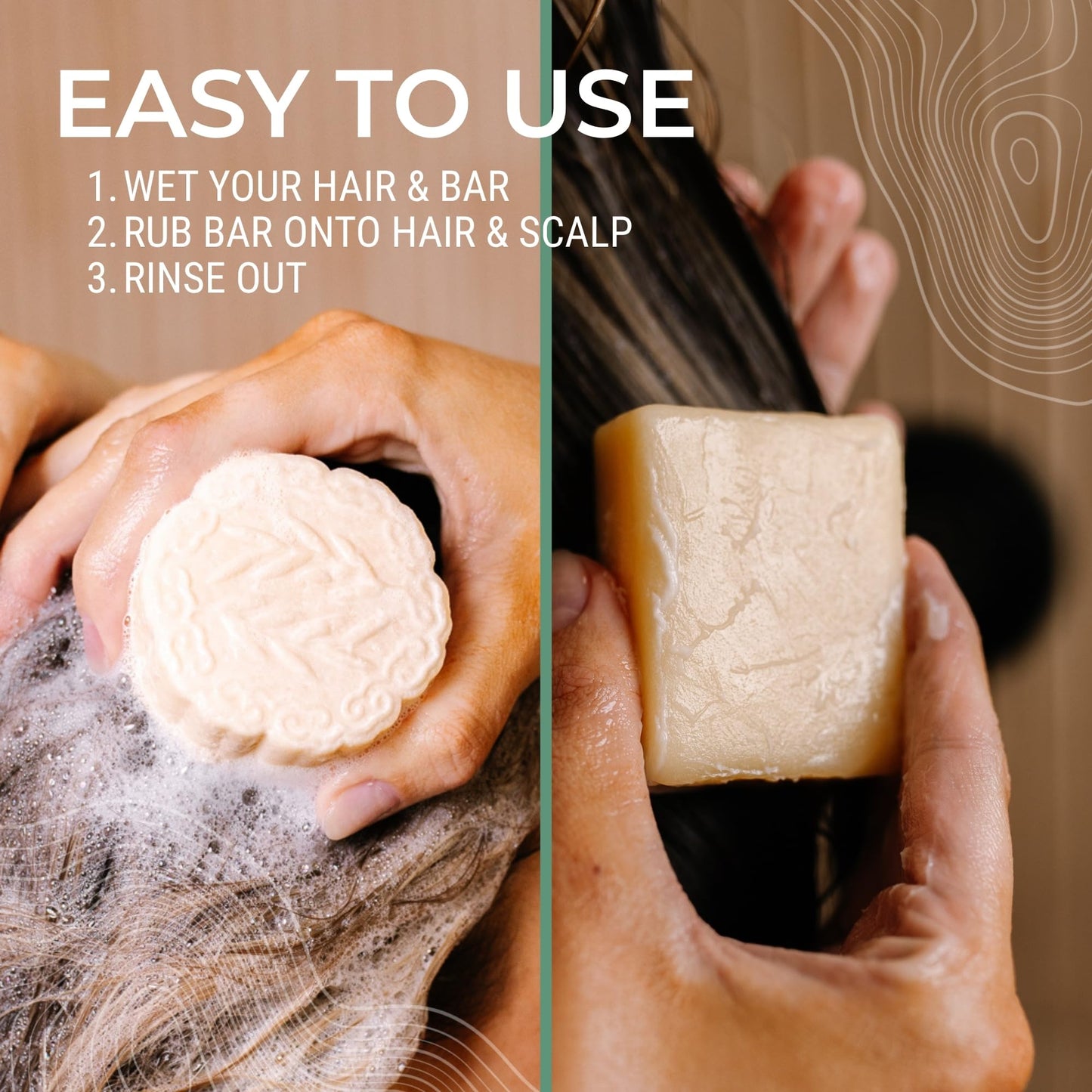 Viori Rosemary Shampoo Bar and Conditioner Set with Biotin - Rice Water Solid Hair Bars for Thinning Hair - Strengthening, Shine, Scalp Care - Plastic