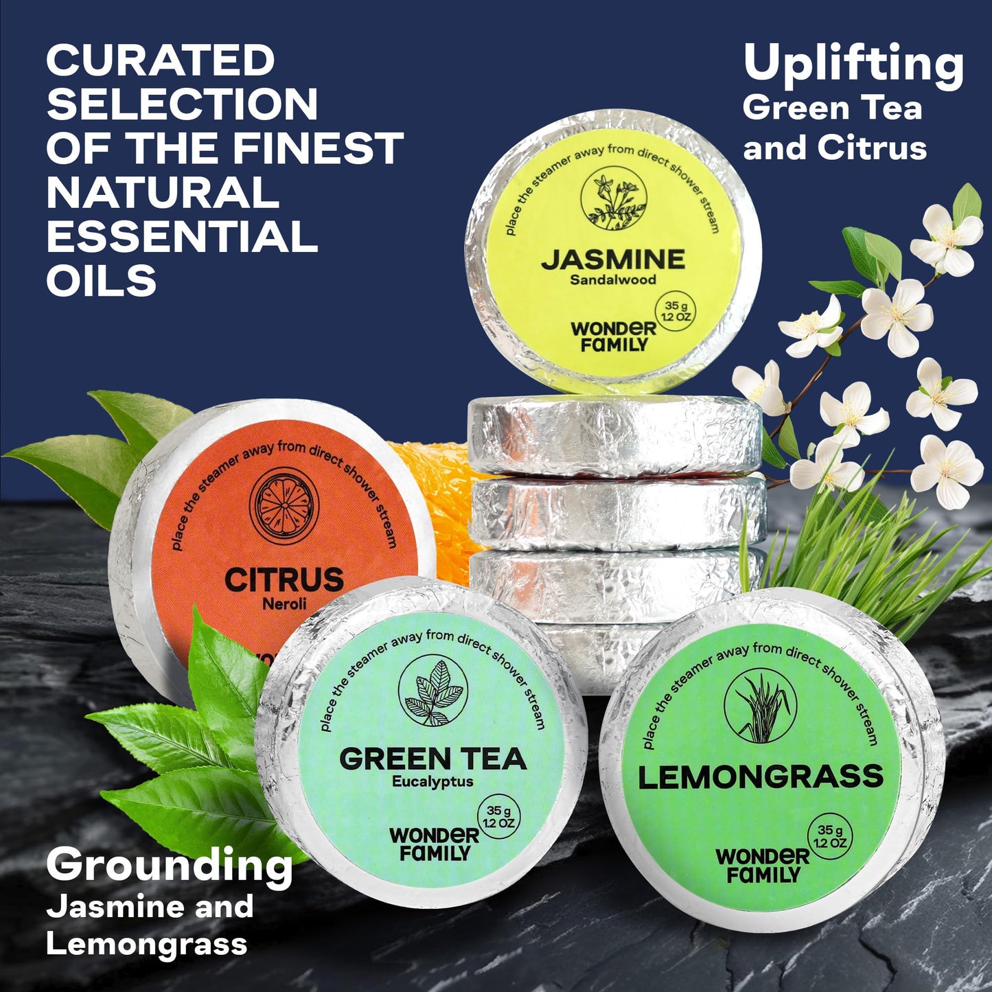 Shower Steamers Aromatherapy Gift Set for Women & Men - Vapor Shower Tablets for Sinus Relief - Menthol Eucalyptus Shower Melts - Organic Essential…