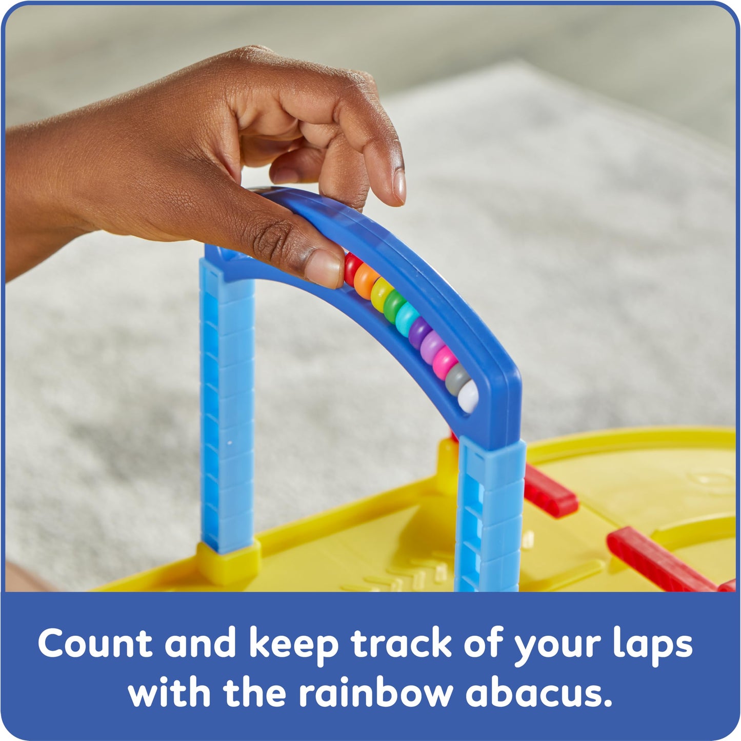 hand2mind Counting Car Garage Playset – Race Car Track, Parking Garage, Preschool Math Learning Toys, Pretend Play Vehicle Set & Birthday Gift for Kids