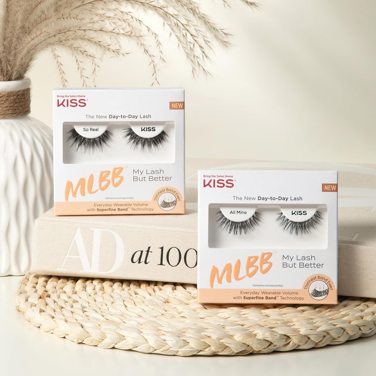KISS My Lash But Better, False Eyelashes, 'So Real', 12mm, Includes 1 Pair Of Lash, Easy to Apply, Reusable Lash Clusters