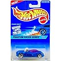 Mattel Hot Wheels 1997 Power Pipes Diecast Vehicle Collector #531 Phantom Racer Series 3 of 4 | Clear Blue Body Purple Tinted Windows Chrome Metal…