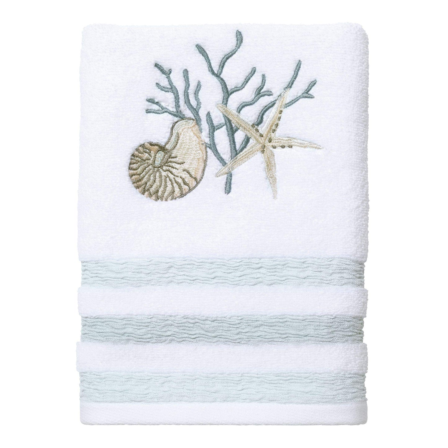 Avanti Linens - Hand Towel, Soft & Absorbent Cotton Towel (Coastal Terrazo)