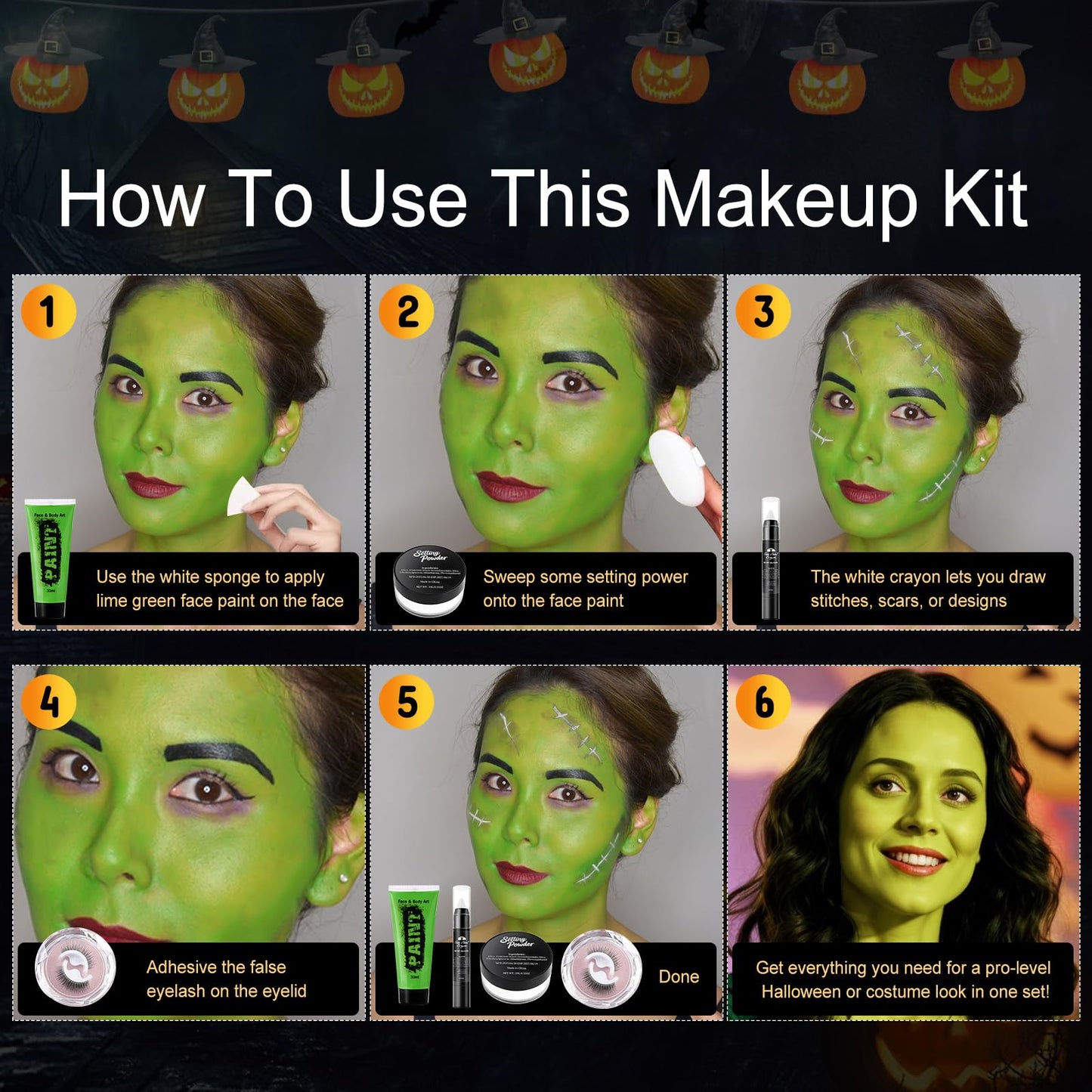 Green Face Paint Kit