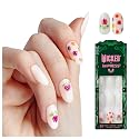 WICKED X imPRESS Press On Nails, New Improved Adhesive, Up To 10 Day Hold, ‘Beautifical’, White, Medium Oval, Includes 30 Fake Nails, 1 Prep Pad, 1 Beauty & Personal Care imPRESS