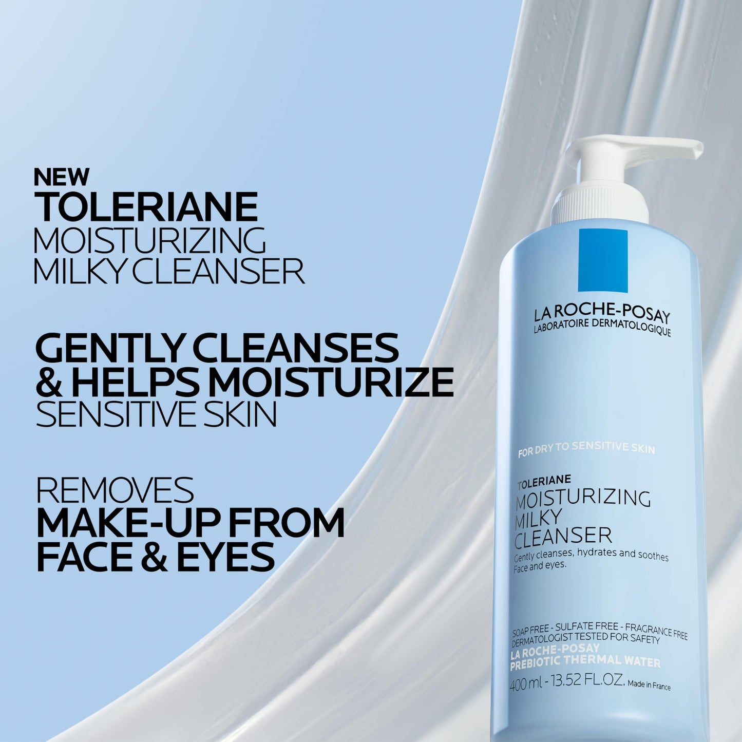 La Roche-Posay Toleriane Moisturizing Milky Cleanser, Gentle Face Cleanser with Glycerin for Dry, Sensitive & Allergy-Prone Skin, Face Wash Beauty and Personal Care La Roche-Posay