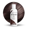 Adore Semi Permanent Hair Color (107 Mocha) | Vegan & Cruelty-Free Brown Hair Dye | No Ammonia, No Peroxide, No Alcohol | 4 Fl Oz