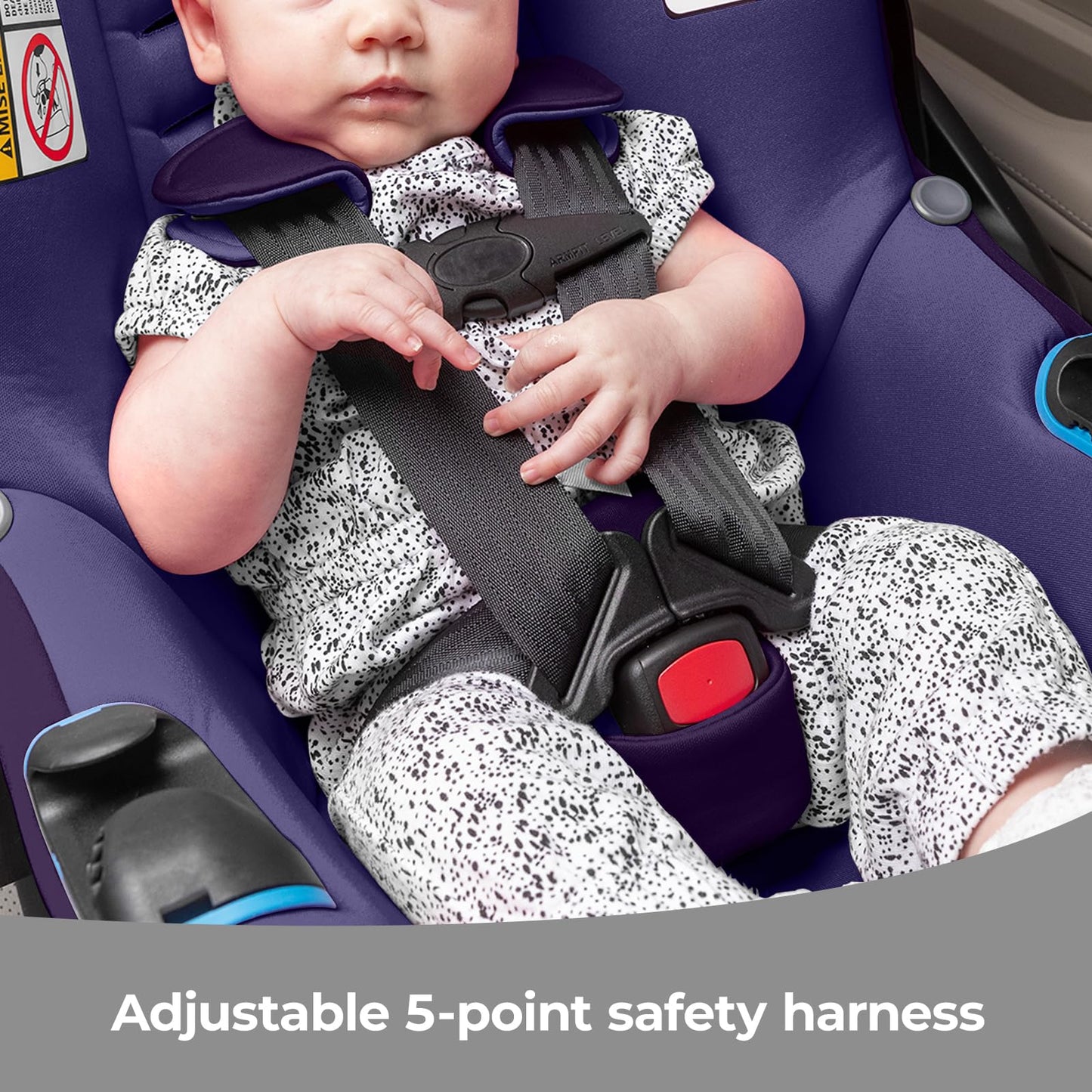 Diono LiteClik30 RXT SafePlus Infant Car Seat and Base, Rear-Facing for Infants 4-30lbs, SafePlus Engineering, with Infant Insert, UPF 50+ Sunshade…