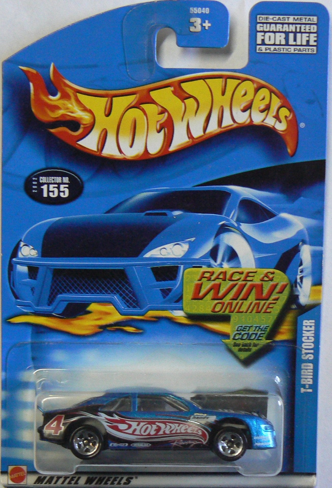 #2002-155 T-Bird Stocker Collectible Collector Car Mattel Hot Wheels