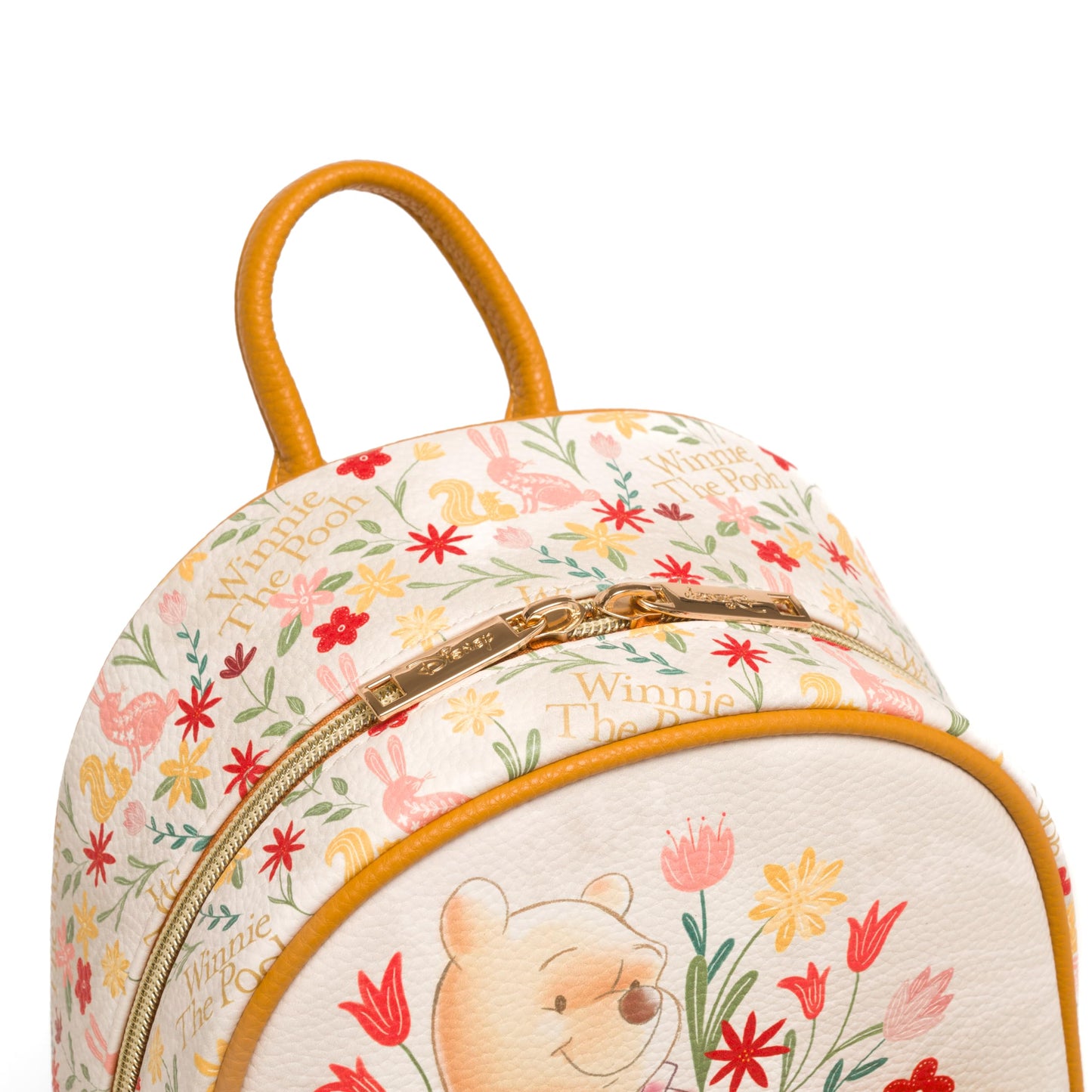 Wondapop Disney Winnie the Pooh Floral 11" Vegan Leather Fashion Mini Backpack