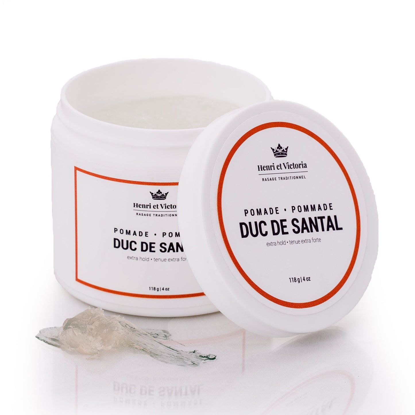Duc de Santal Hair Pomade for Men for All Hair Styles - Strong Hold and Medium Shine, Water-Based Hair Styling Pomade, Adds Texture & Thickness