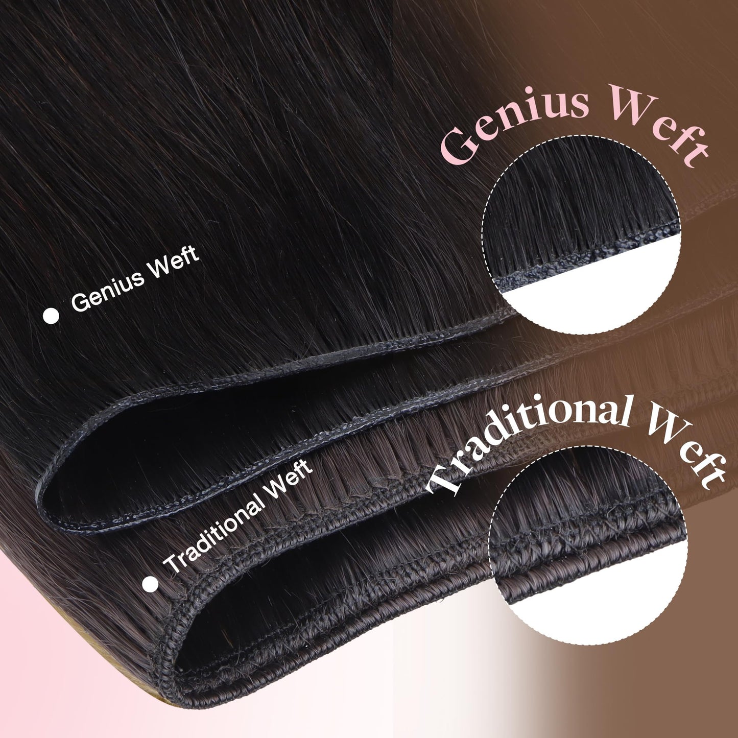 GOO GOO Wire Hair Extensions Human Hair, 2 Dark Brown Natural 14inch 75g, Invisible Wire Hair Extensions with Transparent, Seamless Fish Line Beauty and Personal Care GOO GOO