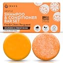 Shampoo and Conditioner Bar, Fresh Citrus - Sulfate Free Solid Shampoo and Conditioner Bars Set, Vegan Hair Care for All Hair Types, Long Lasting (120