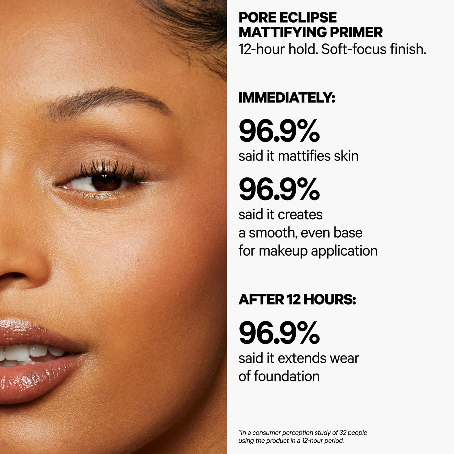 Milk Makeup Pore Eclipse Mattifying Primer - Blurs Pores, Controls Shine + Holds Makeup for Up to 12 Hours - Creates a Smooth, Even Base for a Soft