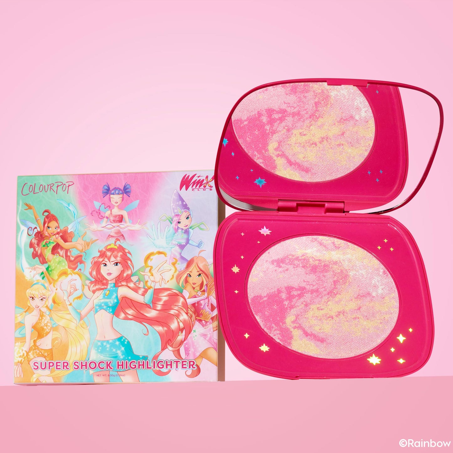 ColourPop Winx Club Super Shock Highlighter Makeup - High-Pigment, Crème-Powder Face Makeup - Buildable & Blendable Formula with a Unique Bouncy