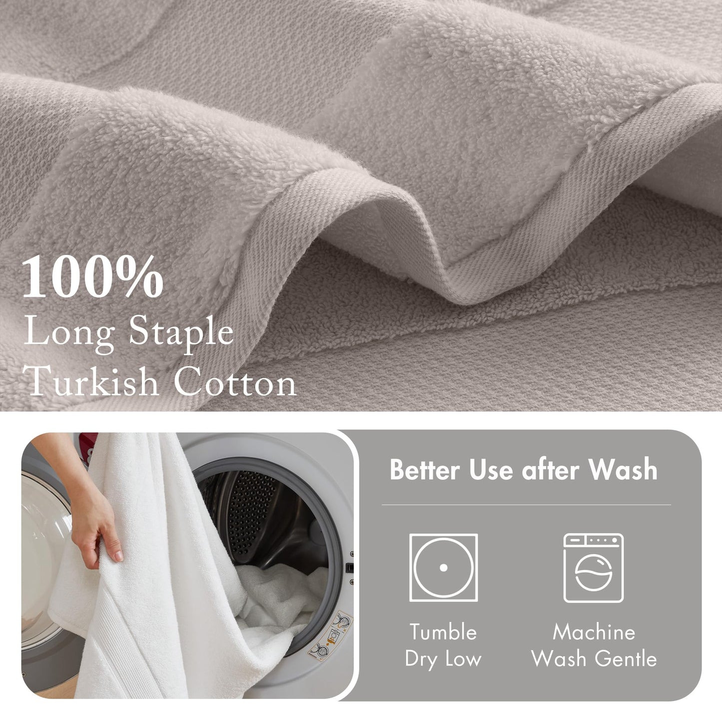 Madison Park Turkish 100% Cotton 600Gsm Luxury Premium Thick Soft Absorbent Hotel Bathroom Towel Set Shower Hand Face Washcloths, Assorted Sizes…