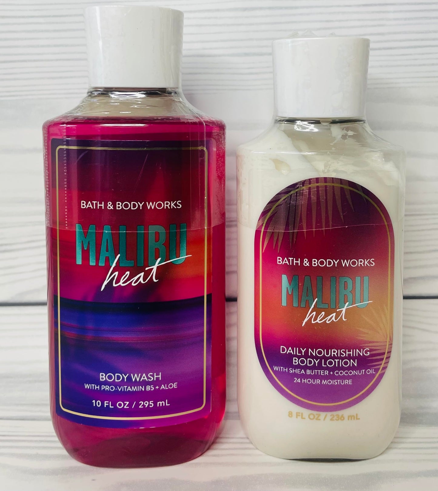 Bath & Body Works Malibu Heat Body Lotion and Body Gel Wash 2 Piece Set