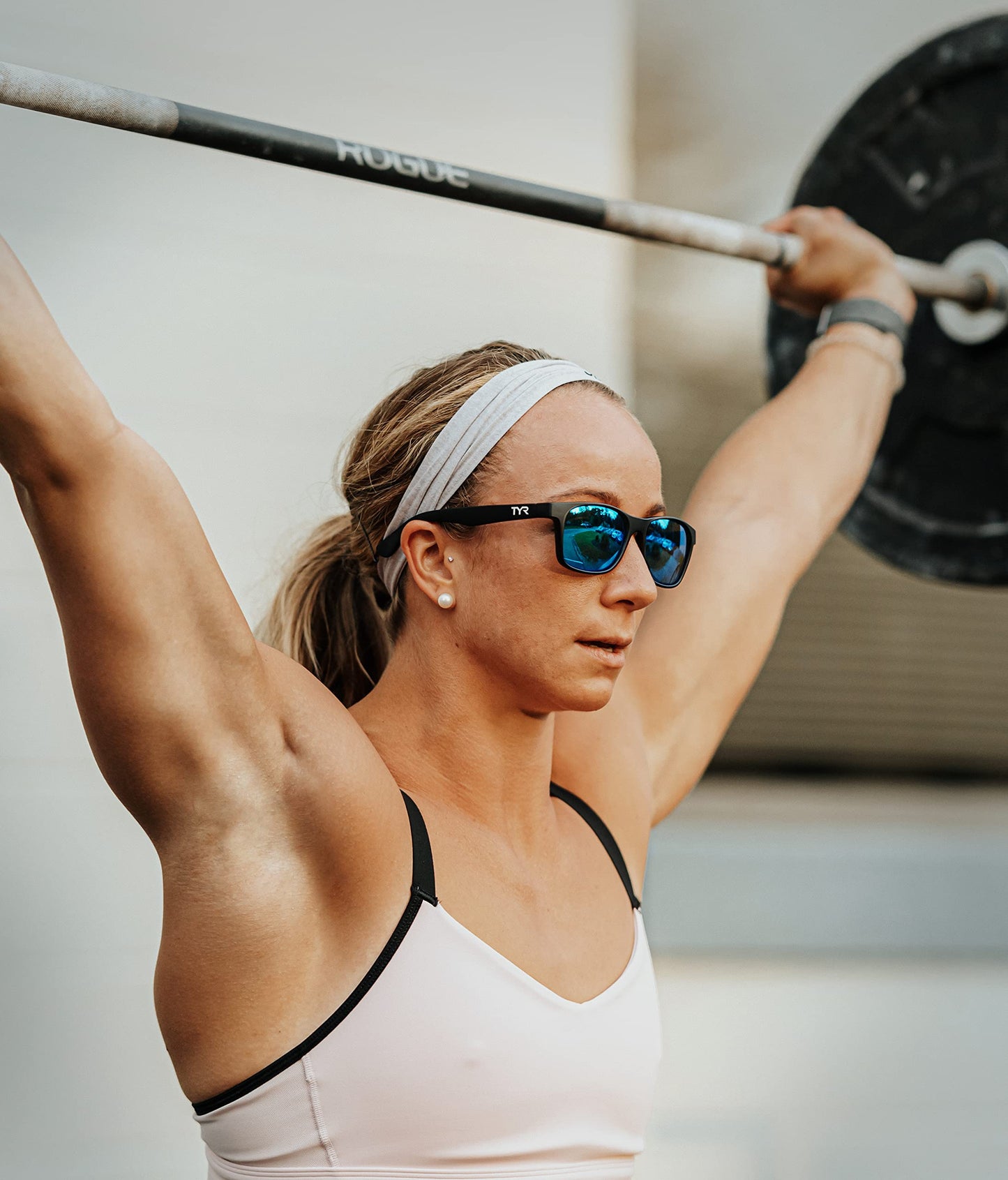 TYR Springdale HTS Sunglasses Polarized Oval, Blue/Black, One Size