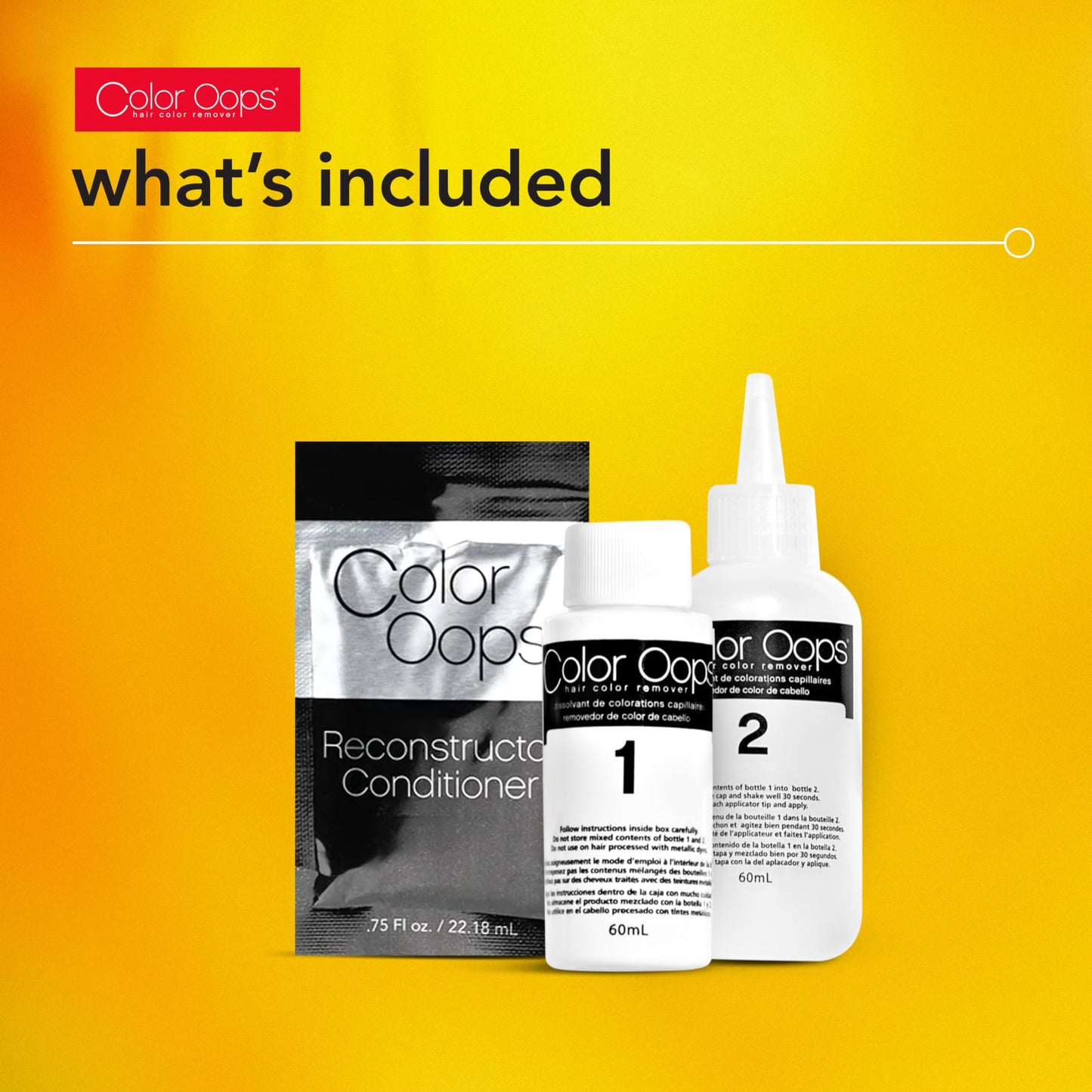 Color Oops Extra Conditioning Hair Color Remover and Reconstructor Conditioner Bundle, Hair Dye Remover Processes in 20 Minutes, Safely Removes