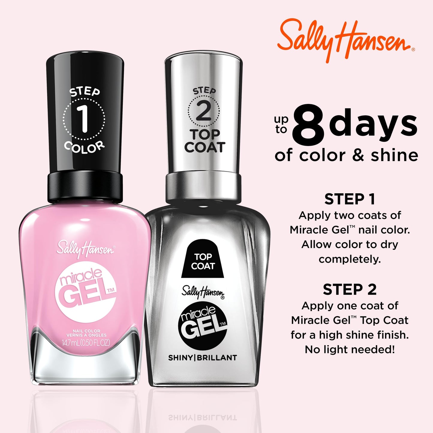 Sally Hansen Miracle Gel Salon Quality Nail Polish | Gel-Like Formula, Two-Step System, No UV Light Needed, Long Lasting | Opaque, Glossy | 239 Beauty & Personal Care Sally Hansen
