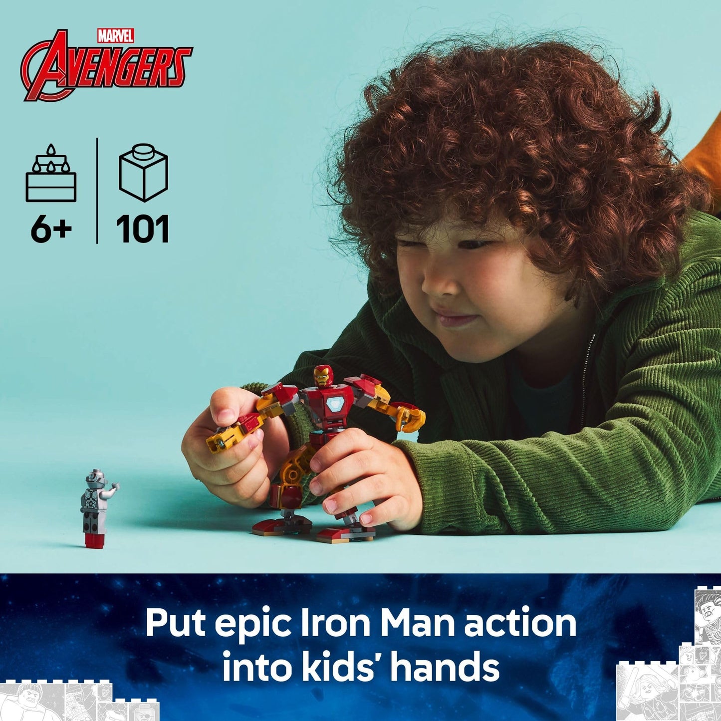 LEGO Marvel Iron Man Mech vs. Ultron 76307, Buildable Superhero Action Figure Set, Fun Toy Gift for Kids Ages 6+