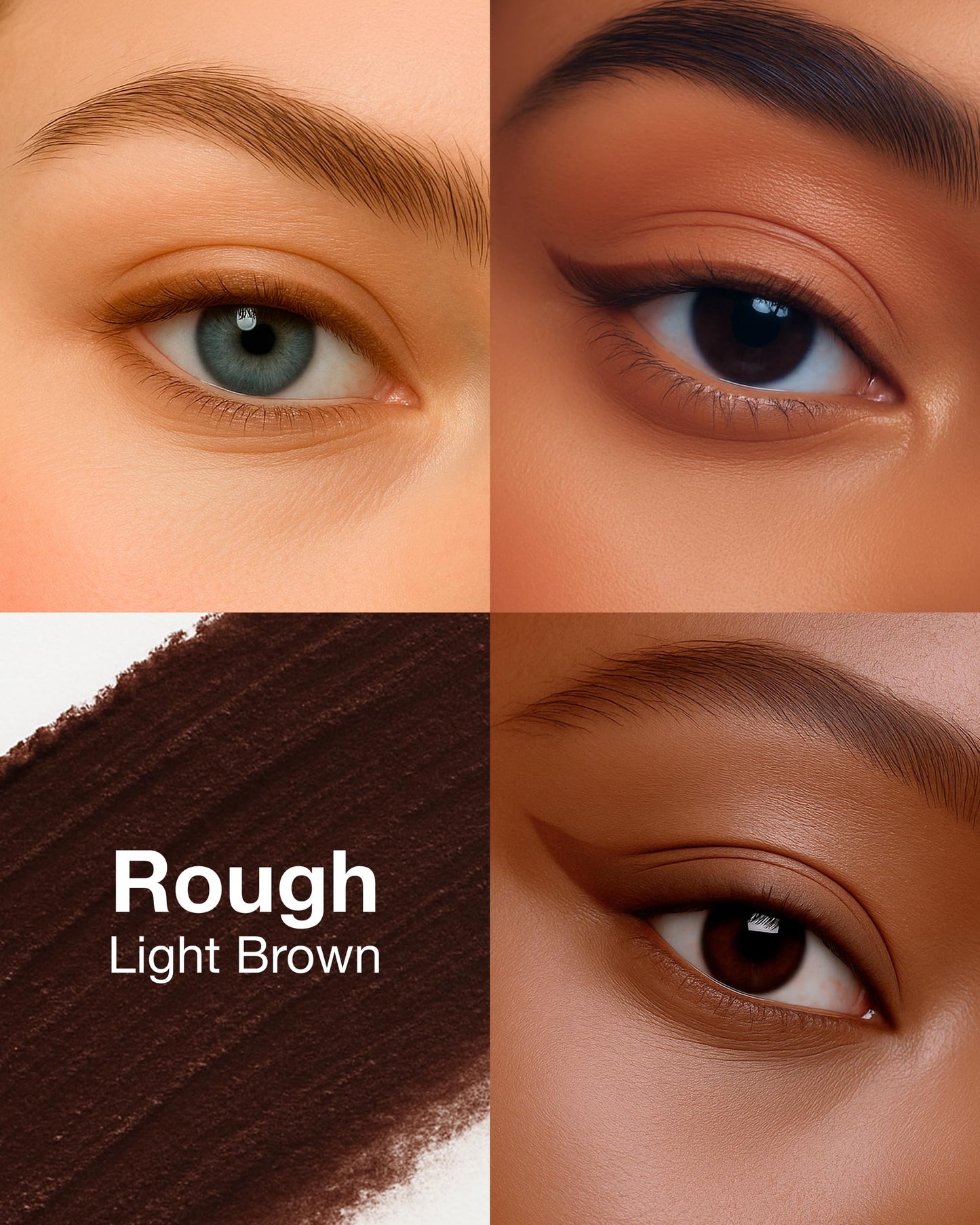 Mineral Fusion Eye Pencil (Light Brown - Rough) - Eyeliner with Soothing Chamomile, Meadowfoam & Vitamin E - Smooth & Long Lasting, Hypoallergenic