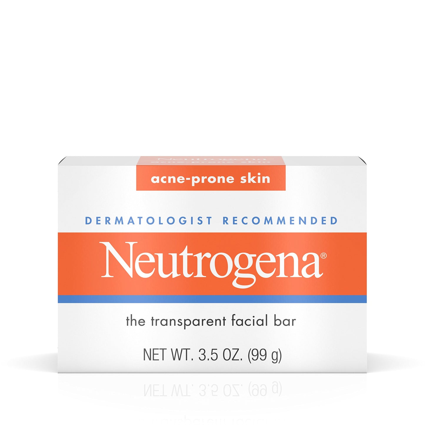 Neutrogena Facial Cleansing Bar Treatment for Acne-Prone Skin, Non-Medicated & Glycerin-Rich Hypoallergenic Formula with No Detergents or Dyes, 3.5 oz