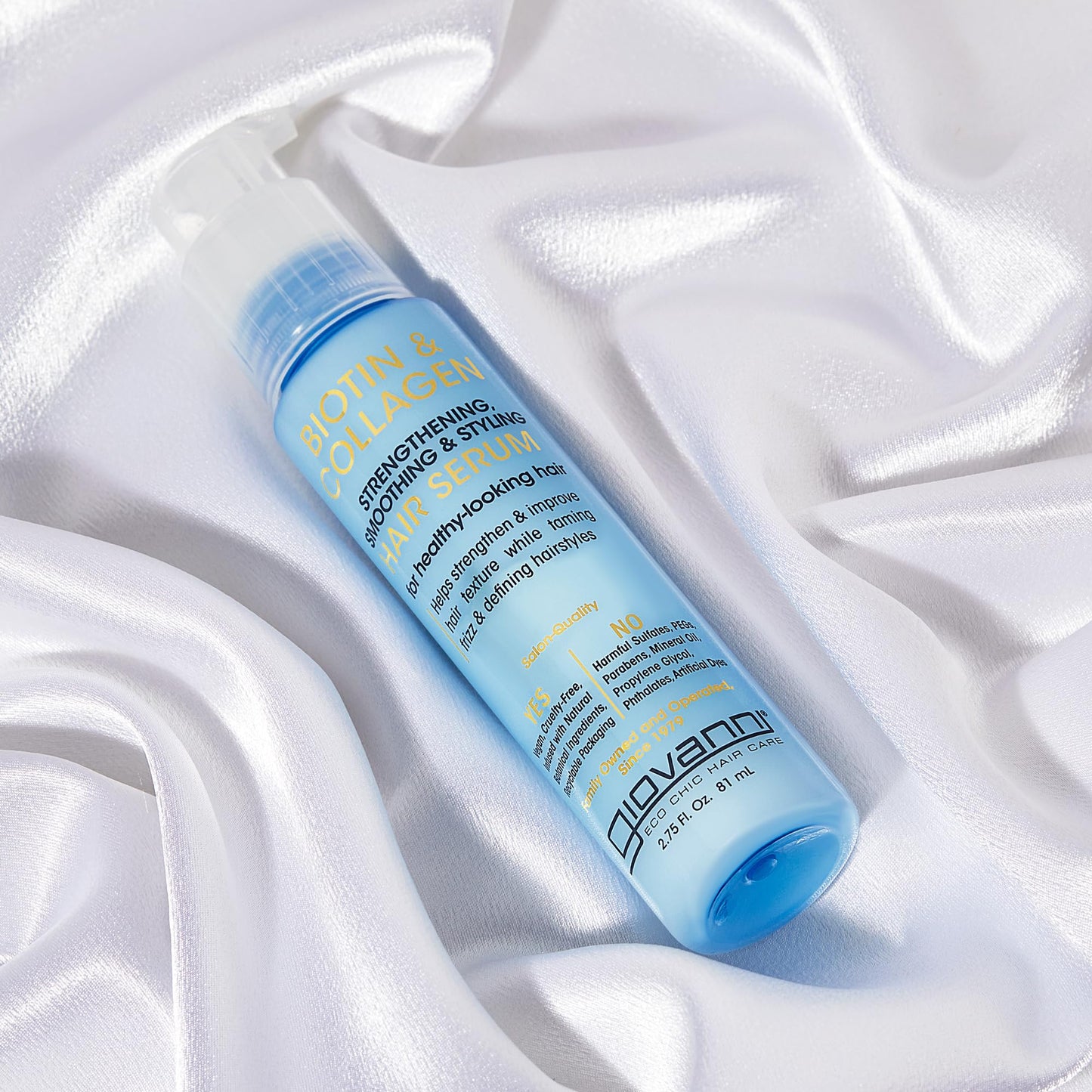 GIOVANNI Biotin & Collagen Hair Serum - Hair Strengthening, Smoothing & Styling, Vegan, Cruelty-Free, Infused with Natural Botanical Ingredients