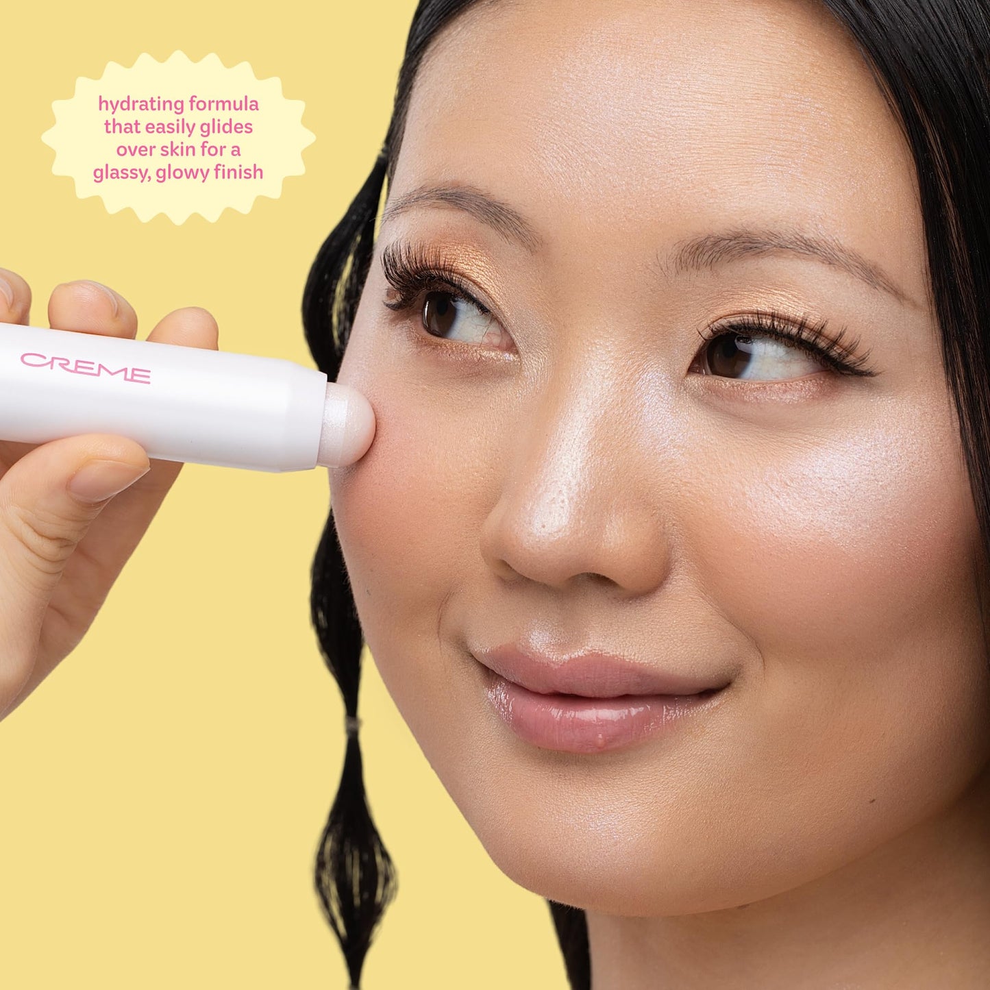 The Crème Shop Aura Glow Stick Highlighter, Korean Makeup, Glowy Jumbo Stick for Radiant, Luminous Skin, Glass Skin- Holo Haze