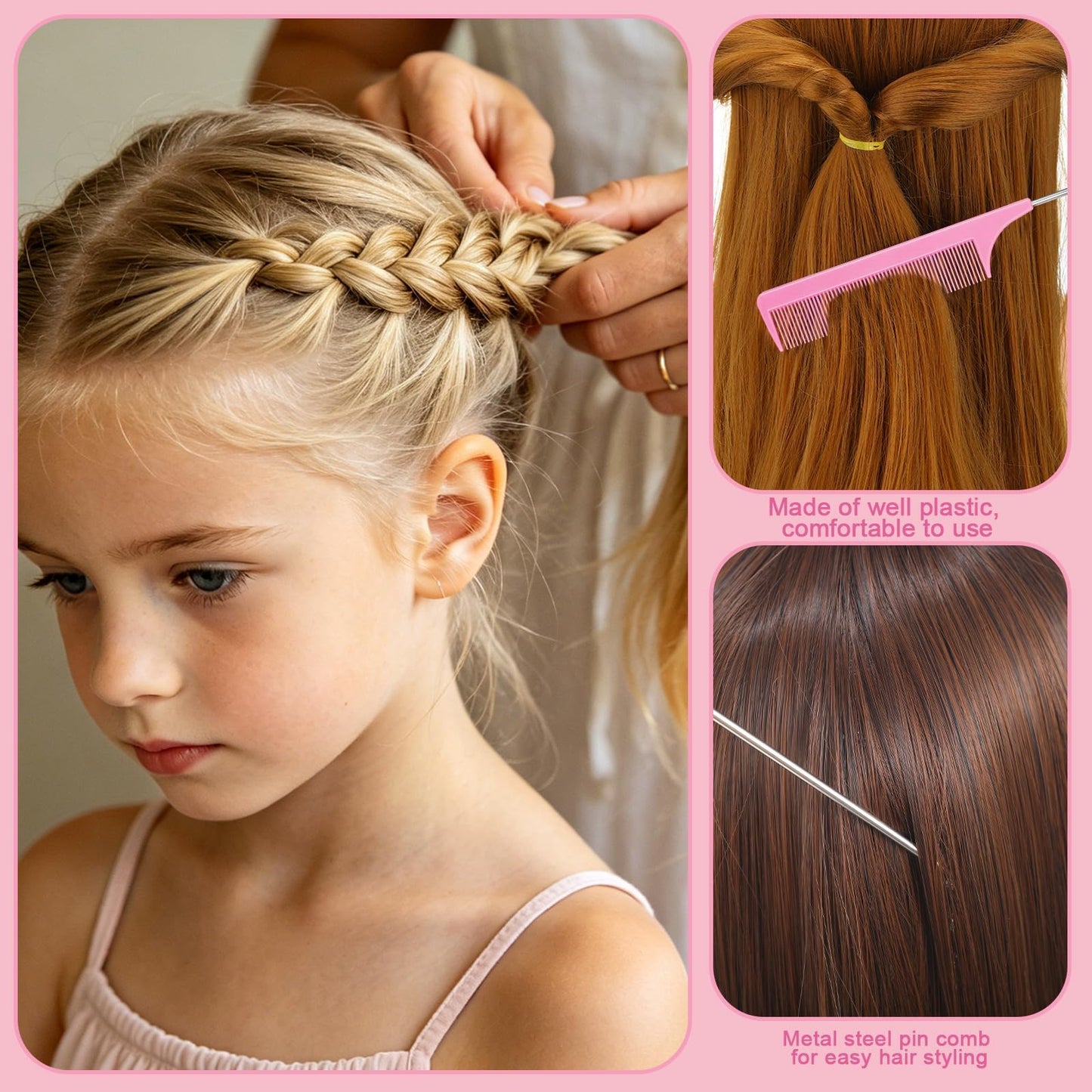 2200 Pcs Clear Hair Elastics with Hair Tie Cutter Hair Loop Tool Set, Elastic Hair Accessories for Girl Women Toddler Beauty and Personal Care auroray