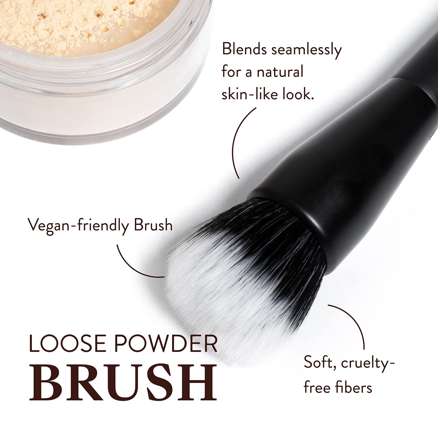 Mented Cosmetics Soft Synthetic Makeup Brushes, Blush, Concealer, Powder & Primer, Densely Packed Blending Brush for Face Makeup, Ideal for Women