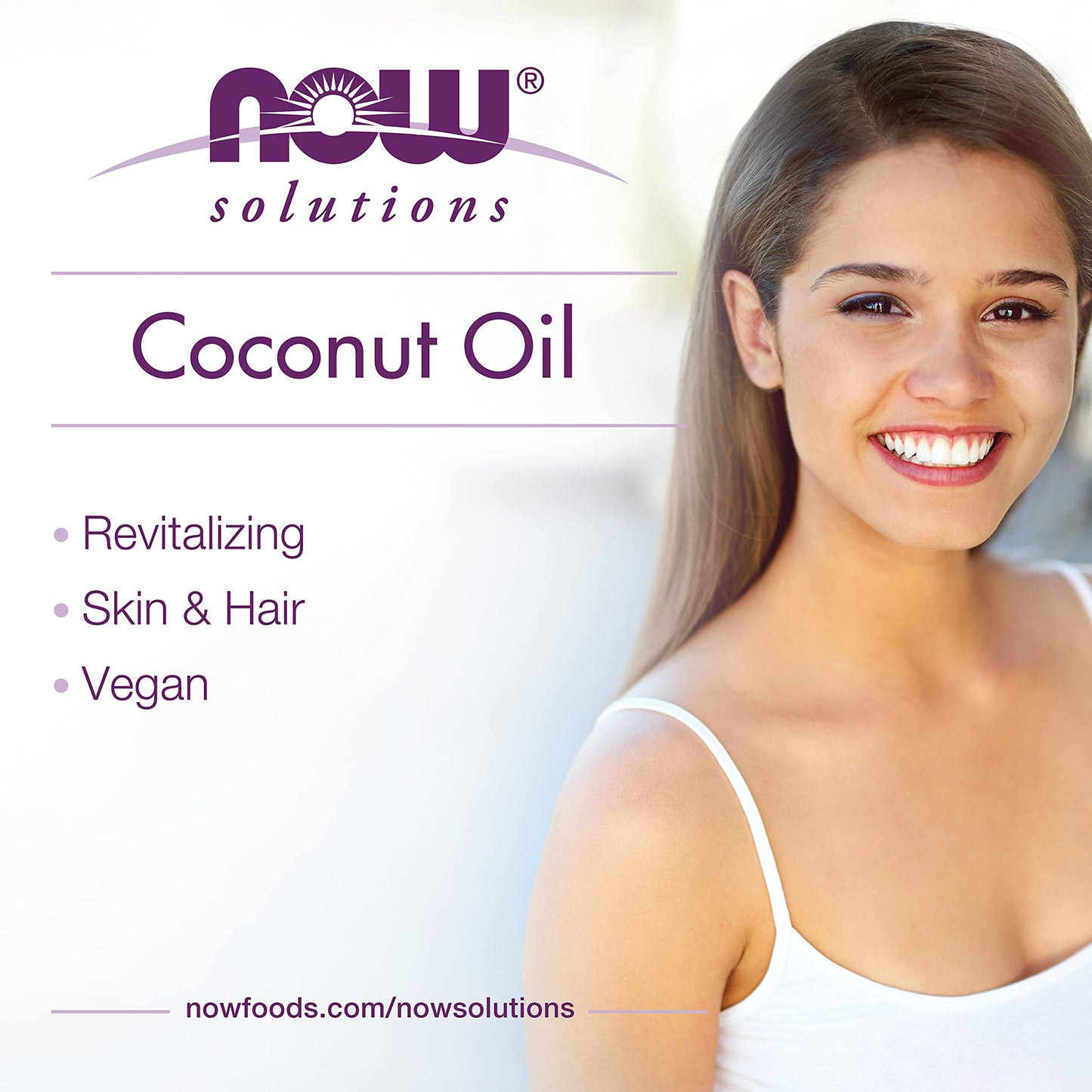 NOW Foods Solutions, Liquid Coconut Oil, Light and Nourishing, Promotes Healthy-Looking Skin and Hair, 16-Ounce Beauty and Personal Care NOW Foods