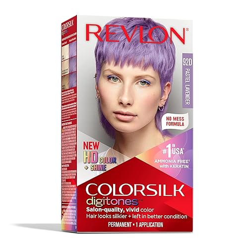 Revlon ColorSilk Digitones Permanent Hair Color with Keratin, 92D Pastel Lavender, 1 Count
